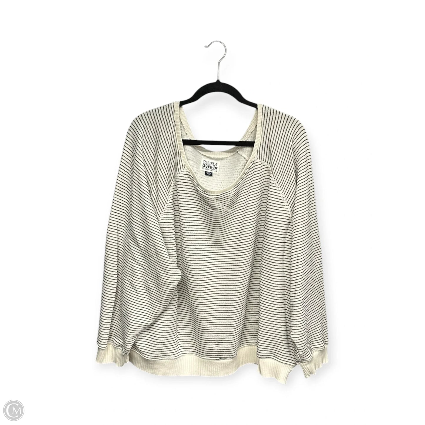 Sweater By American Eagle In Blue & Cream, Size: Xxl