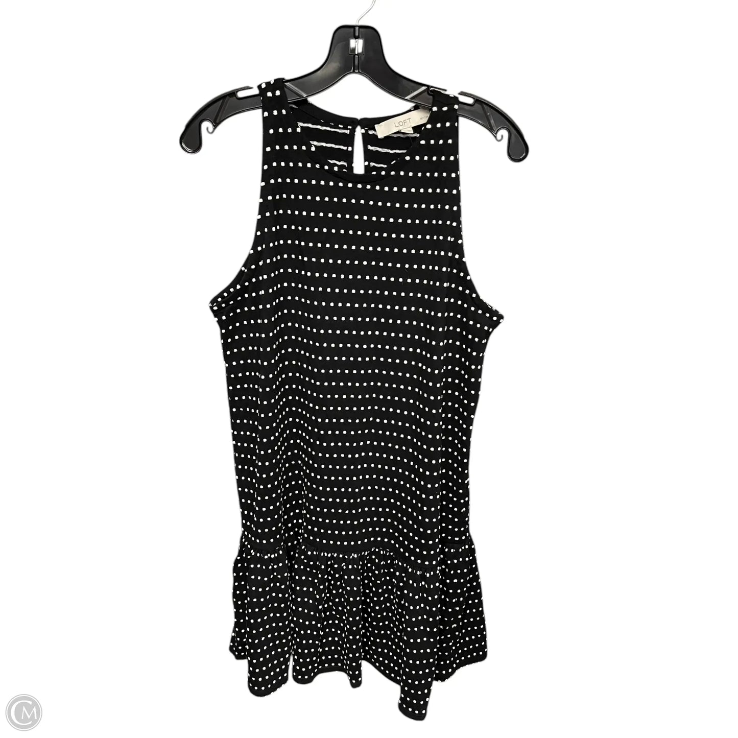 Dress Casual Midi By Loft In Black & White, Size: Mp