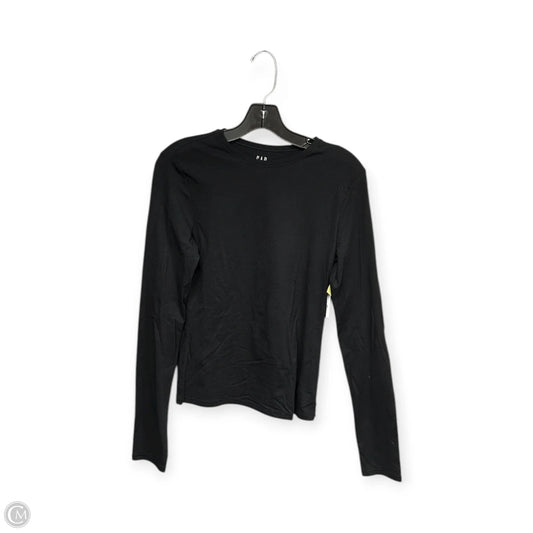 Top Long Sleeve Basic By Gap In Black, Size: M