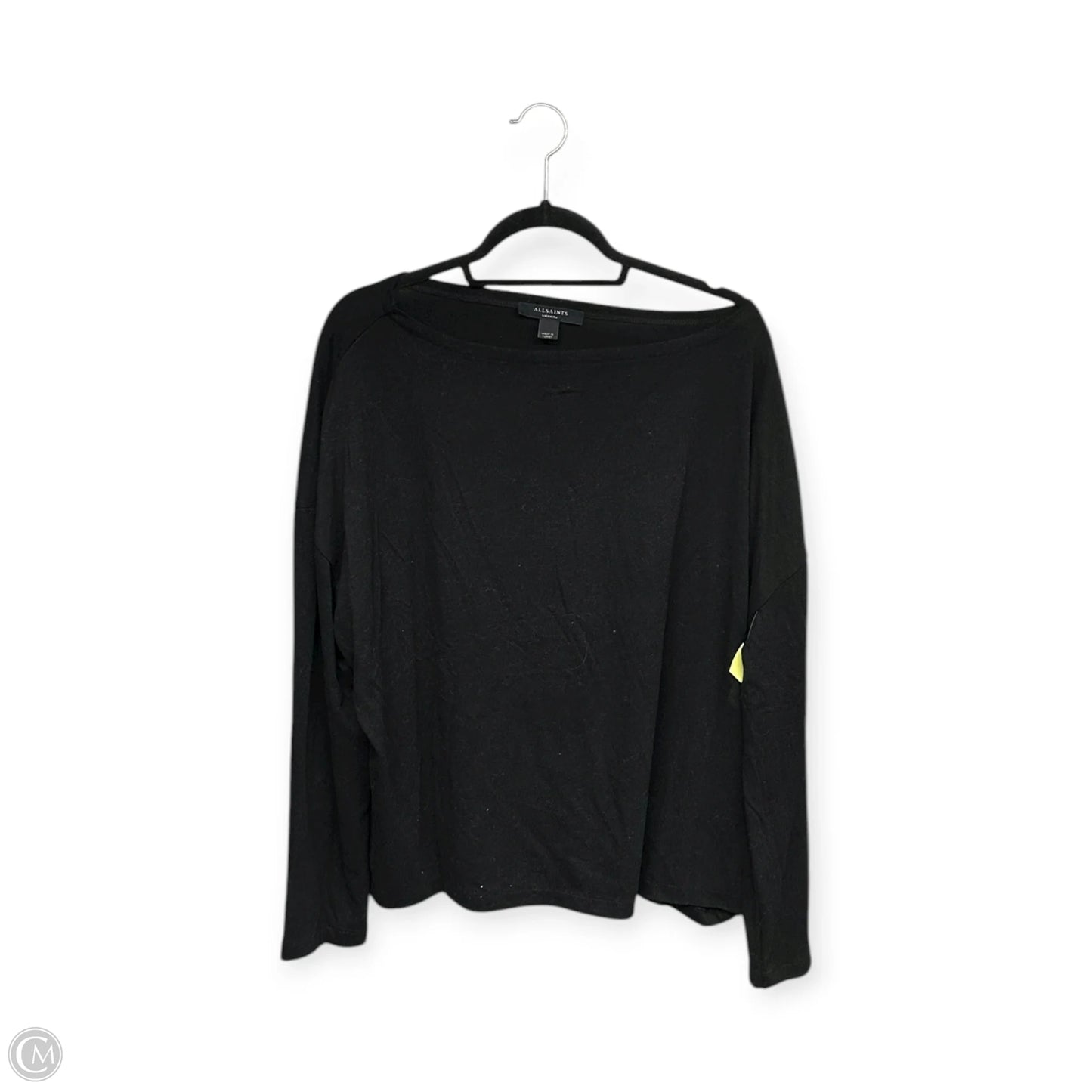 Top Long Sleeve Designer By All Saints In Black, Size: M