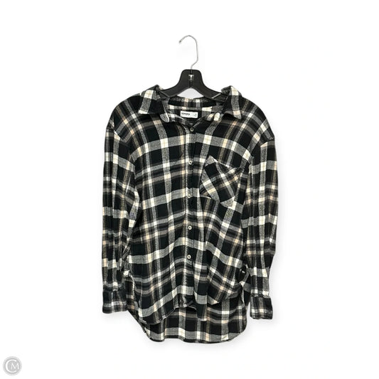 Top Long Sleeve By Sonoma In Black & White, Size: Xl