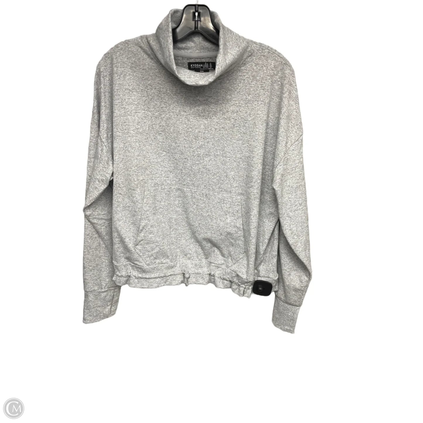 Athletic Sweatshirt Collar By Kyodan In Grey, Size: M