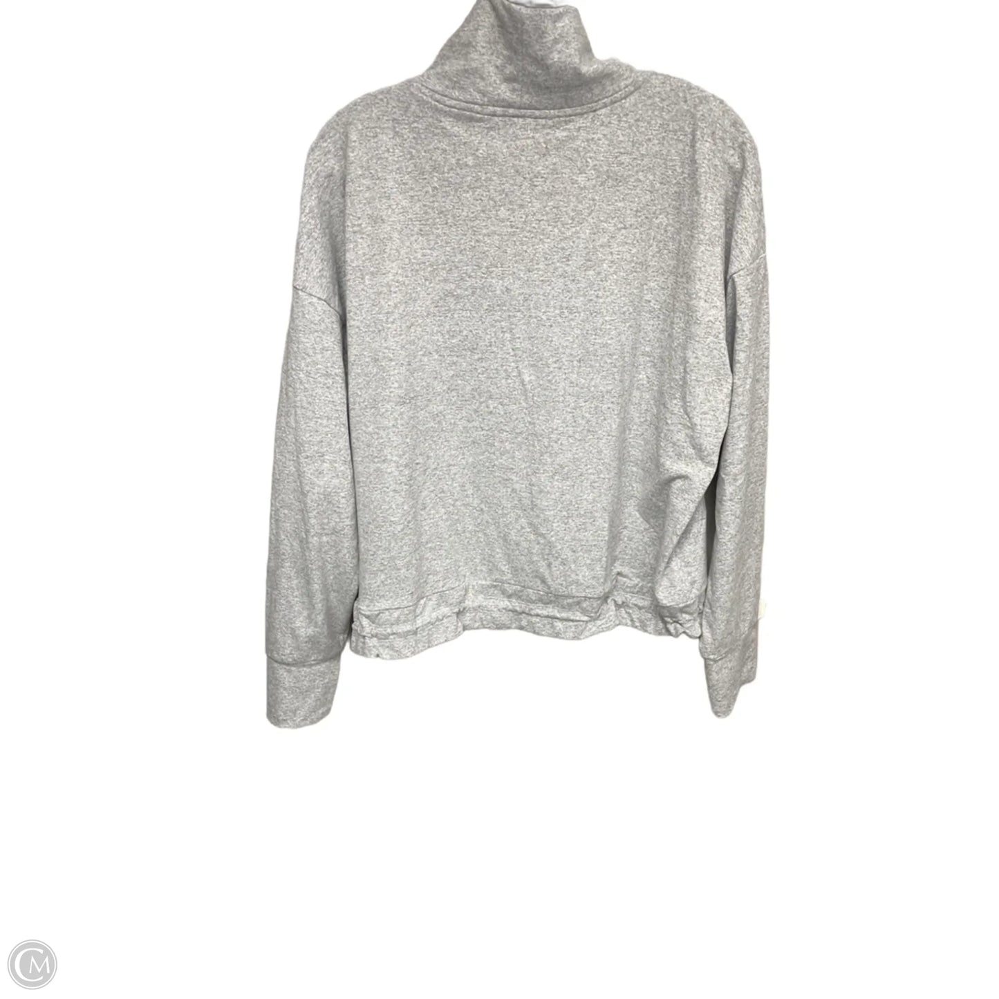 Athletic Sweatshirt Collar By Kyodan In Grey, Size: M