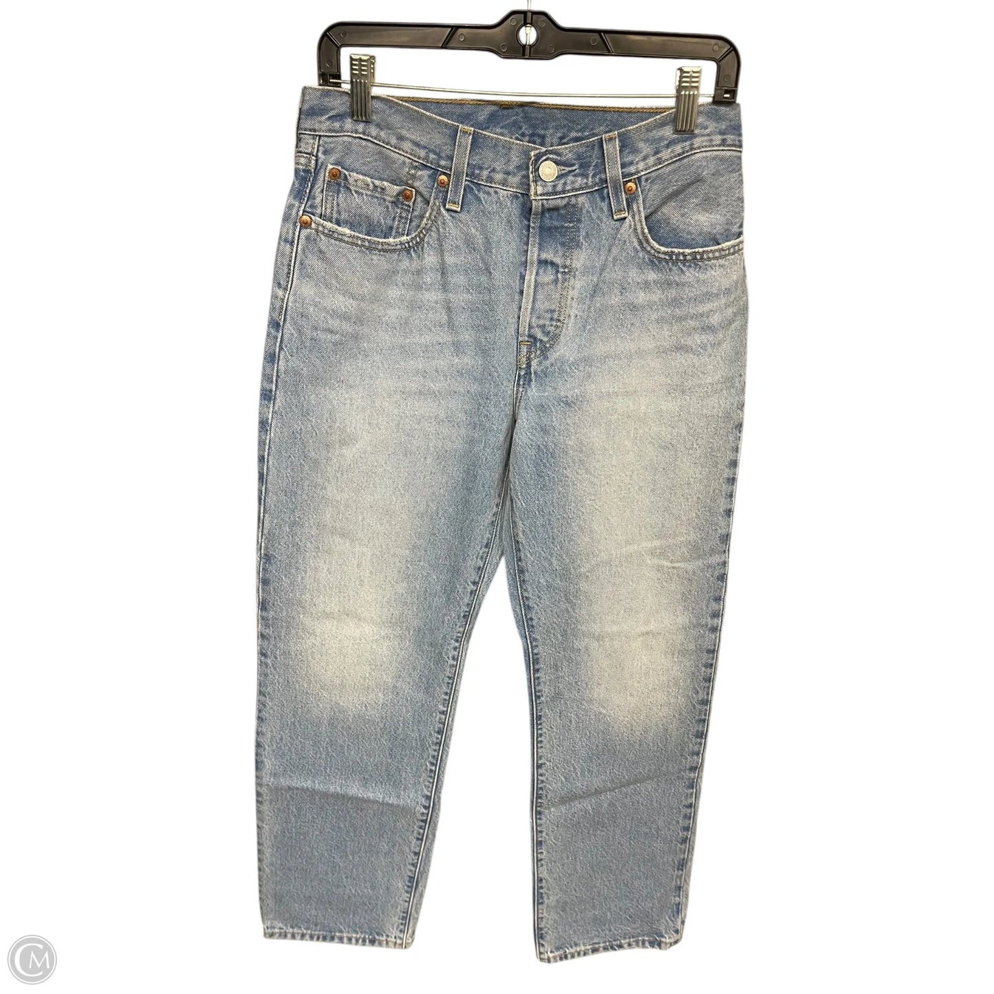 Jeans Straight By Levis In Blue Denim, Size: 4