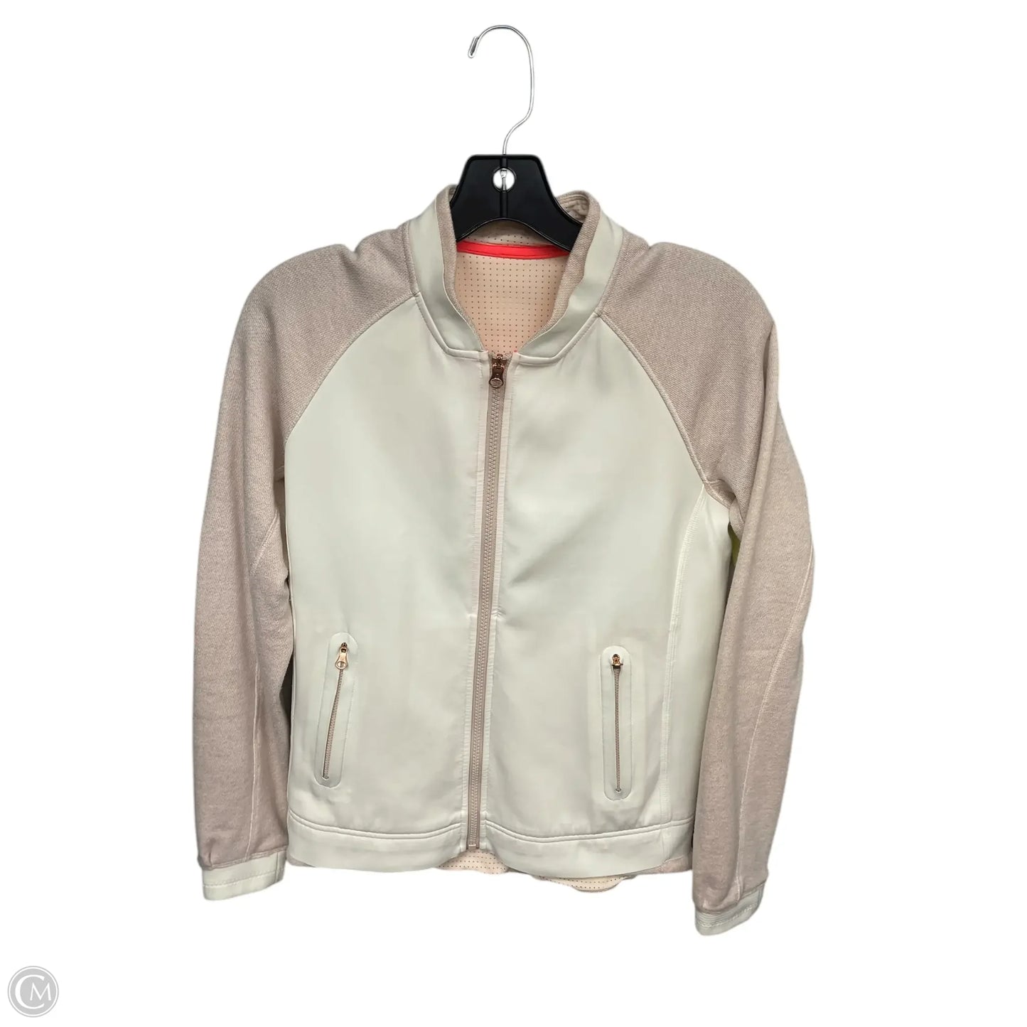 Athletic Jacket By Lululemon In Cream, Size: 4