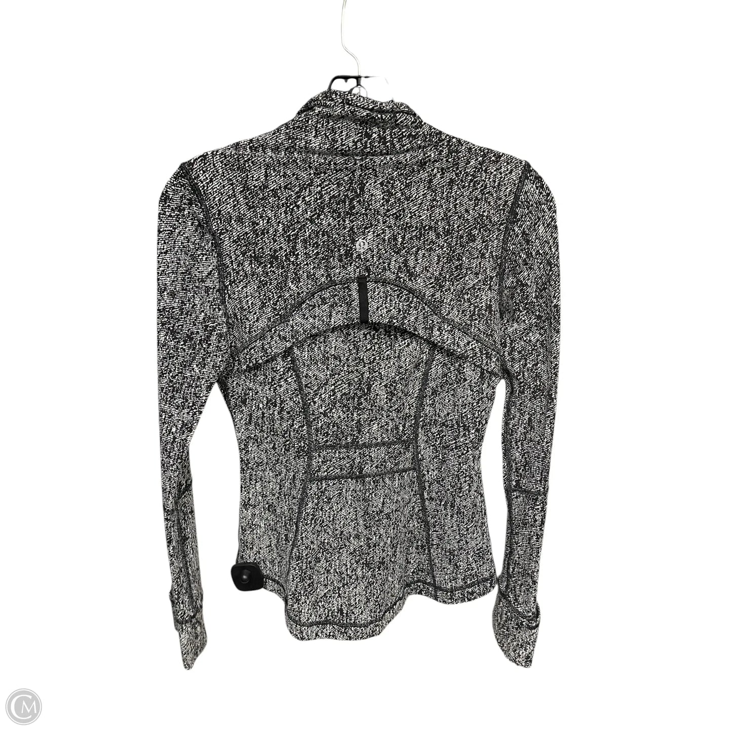 Athletic Jacket By Lululemon In Black & White, Size: 4