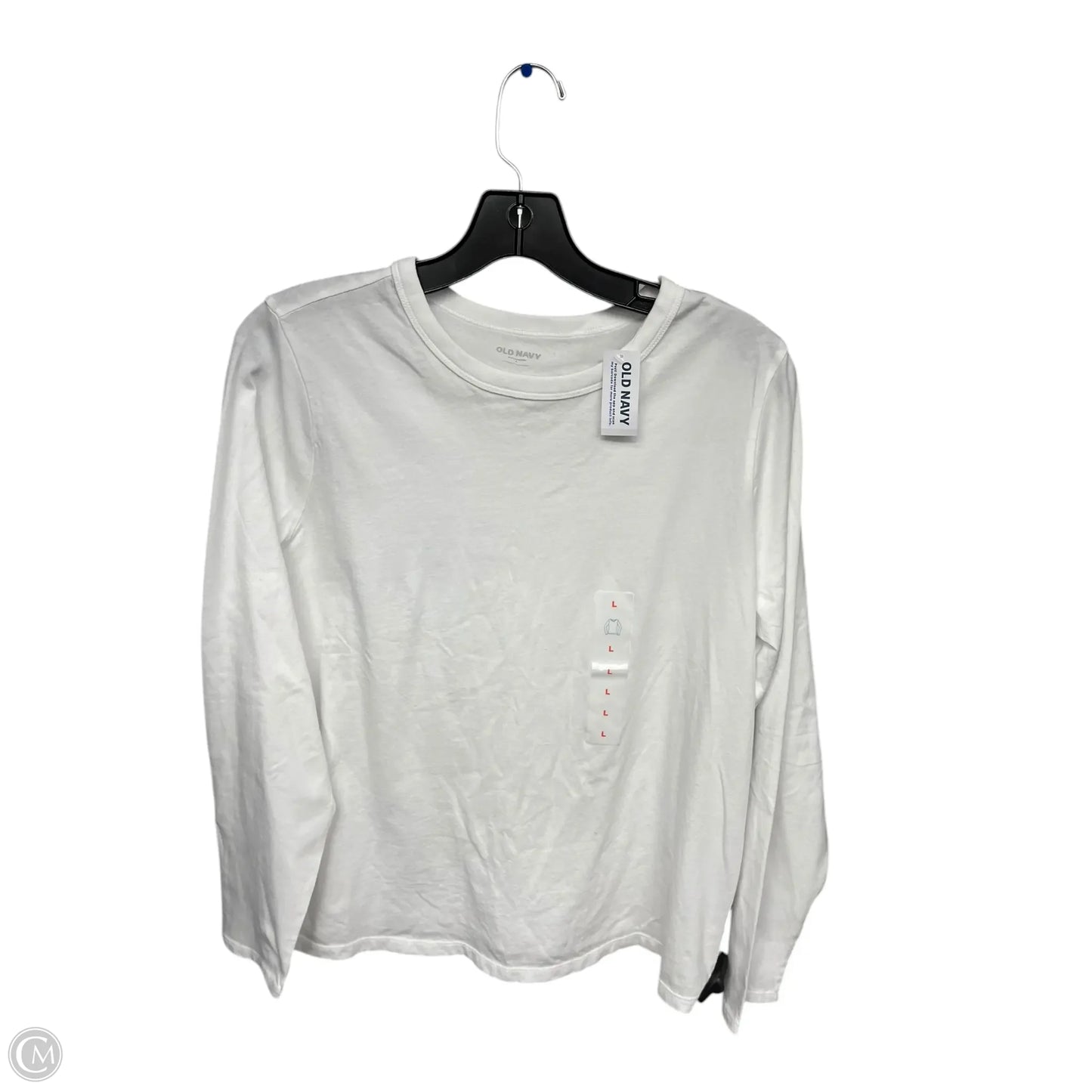 Top Long Sleeve Basic By Old Navy In White, Size: L