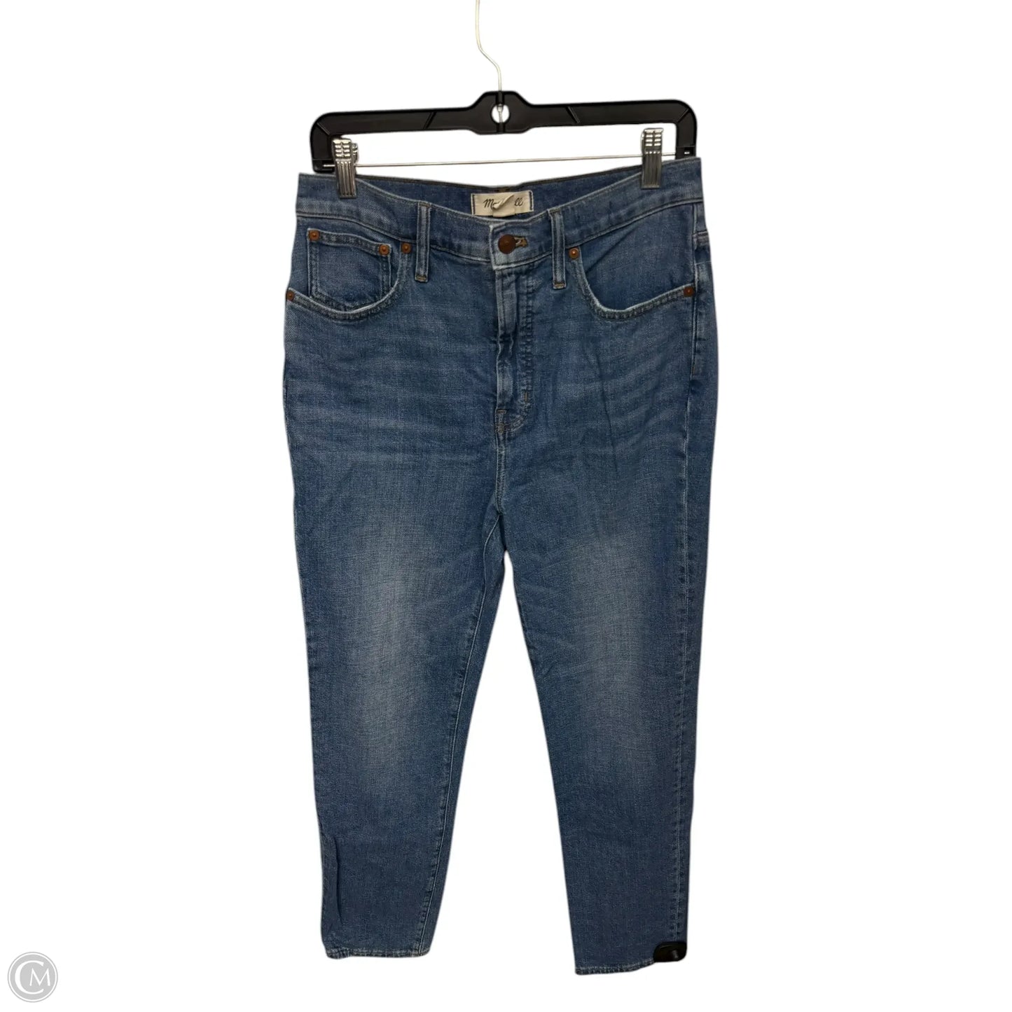 Jeans Cropped By Madewell In Blue Denim, Size: 8l