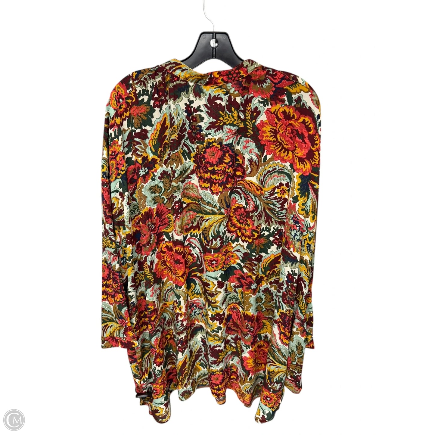 Tunic Long Sleeve By Esley In Floral Print, Size: L