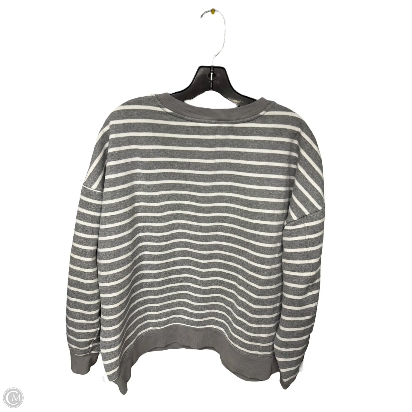 Athletic Sweatshirt Crewneck By Lululemon In Grey & White, Size: Xl