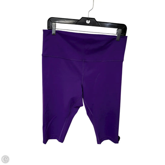 Athletic Capris By Lululemon In Purple, Size: 14