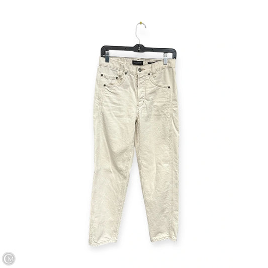 Jeans Straight By Banana Republic In Cream, Size: 0