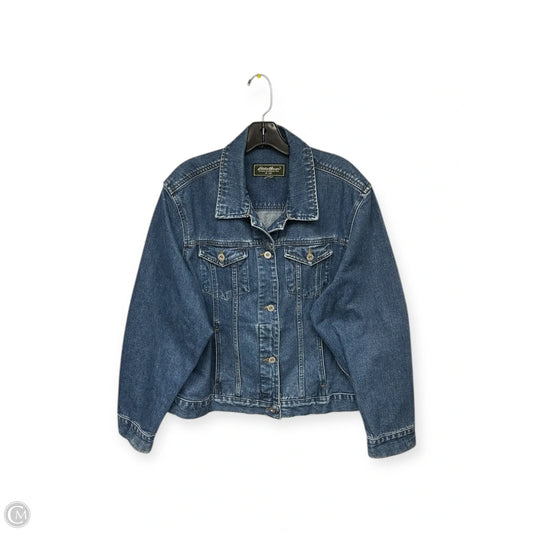 Jacket Denim By Eddie Bauer In Blue Denim, Size: Xl
