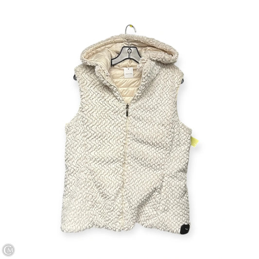 Vest Faux Fur & Sherpa By Gallery In Cream, Size: L