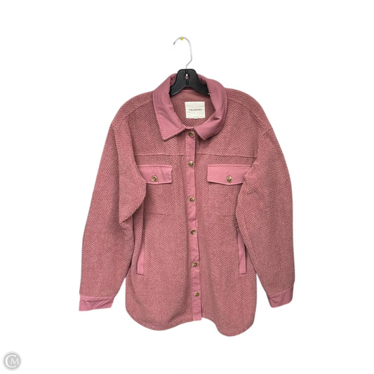 Jacket Shirt By Thread And Supply In Pink, Size: M