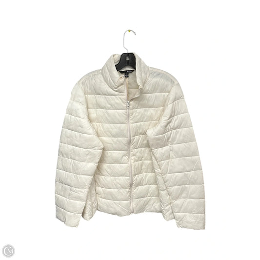 Jacket Puffer & Quilted By Ana In Ivory, Size: Xl