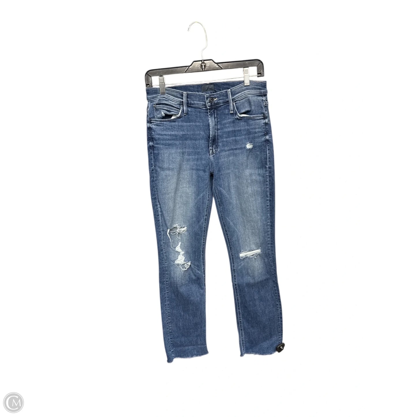 Jeans Straight By Mother In Blue Denim, Size: 6