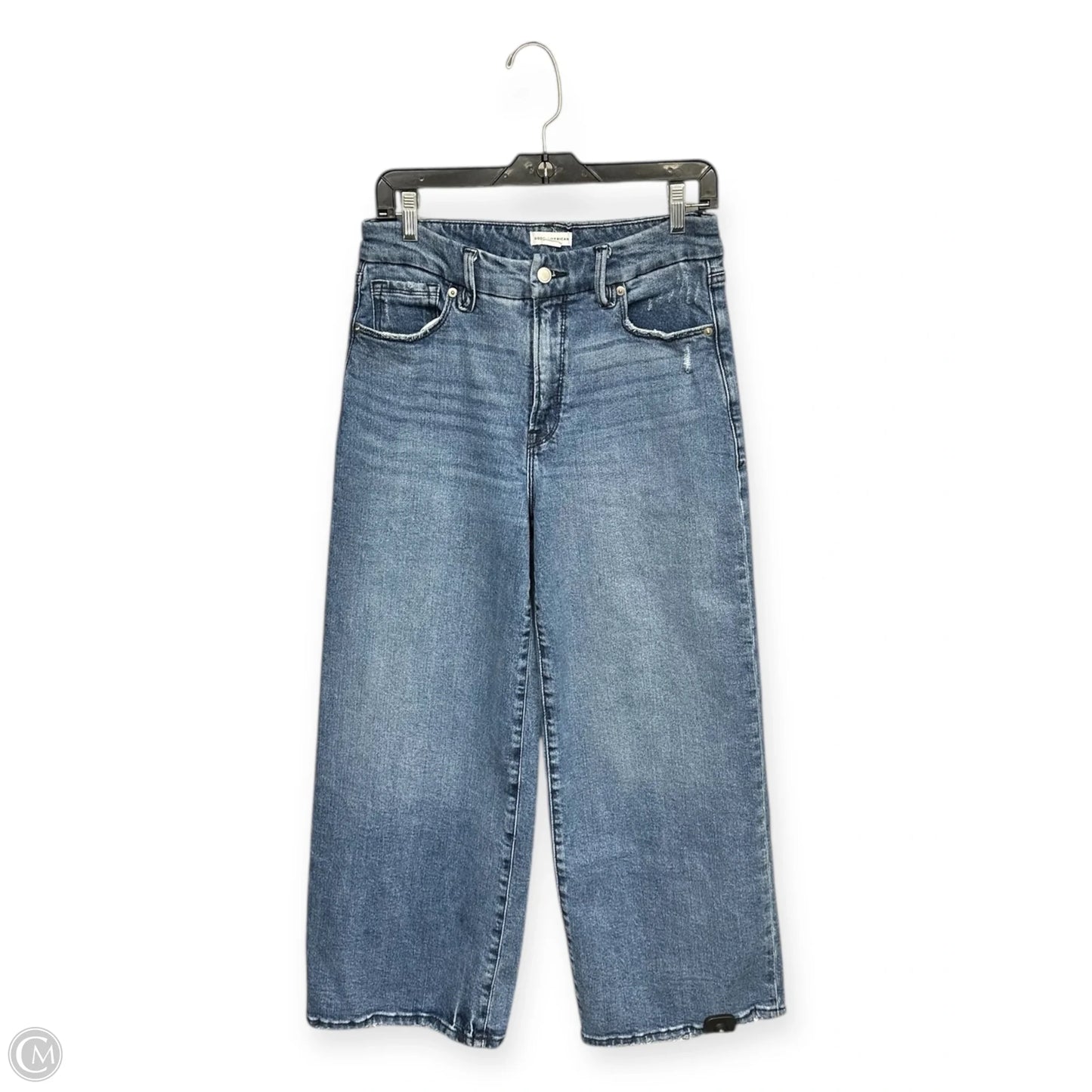 Jeans Wide Leg By Good American In Blue Denim, Size: 8