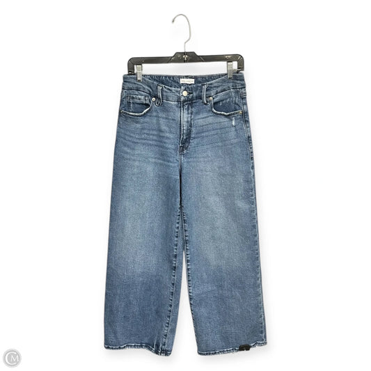 Jeans Wide Leg By Good American In Blue Denim, Size: 8