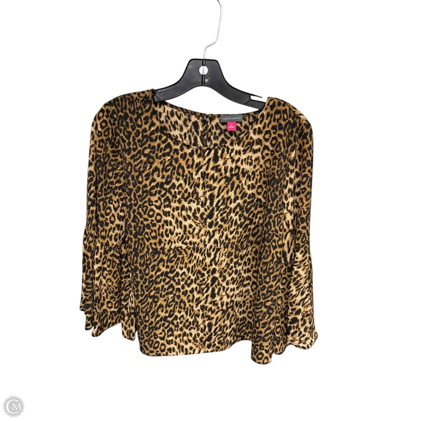Top 3/4 Sleeve By Vince Camuto In Animal Print, Size: S