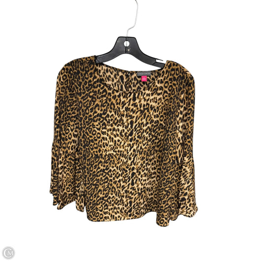 Top 3/4 Sleeve By Vince Camuto In Animal Print, Size: S