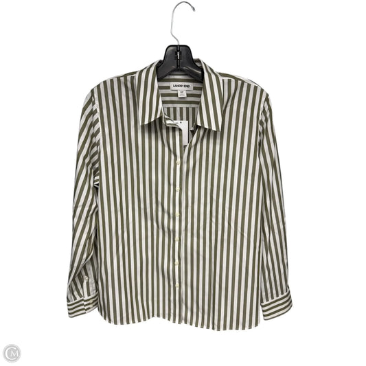 Top Long Sleeve By Lands End In Striped Pattern, Size: 8p