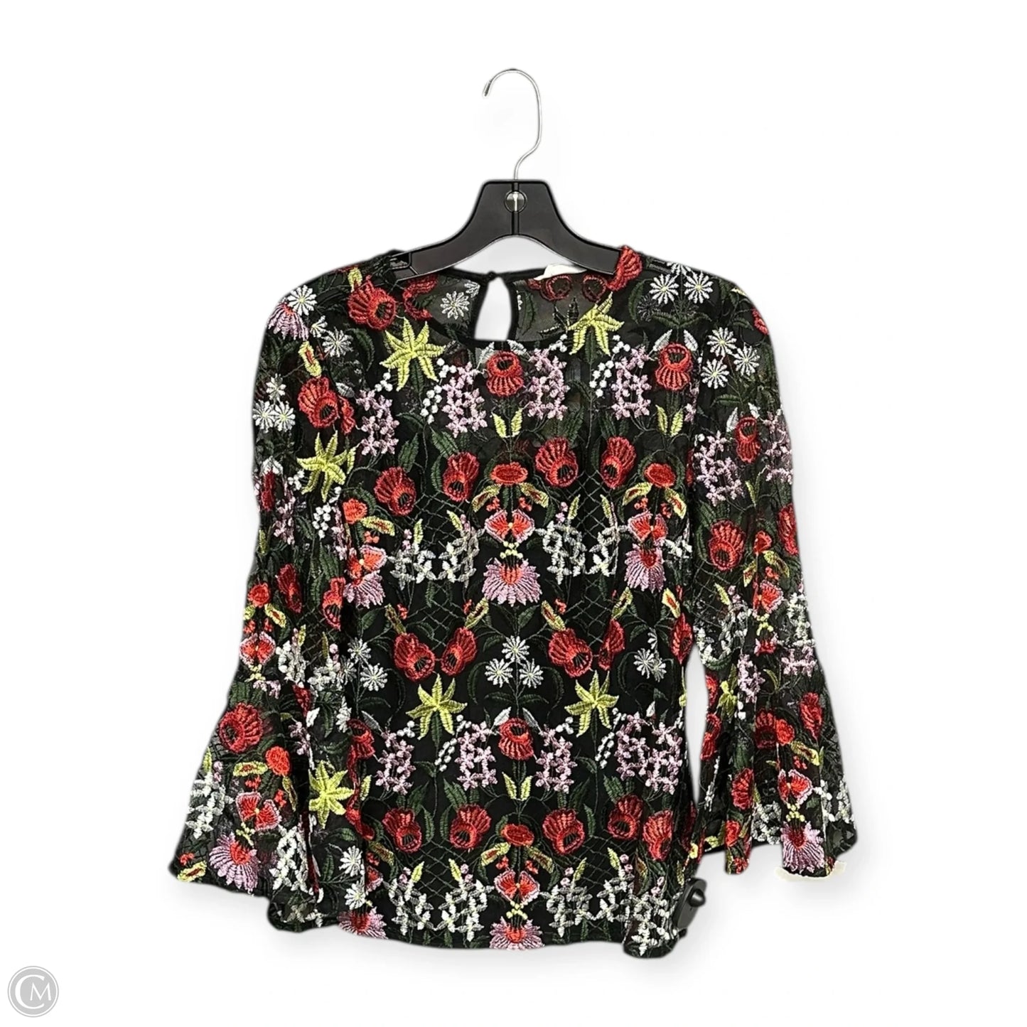 Top Long Sleeve By Adiva In Floral Print, Size: S