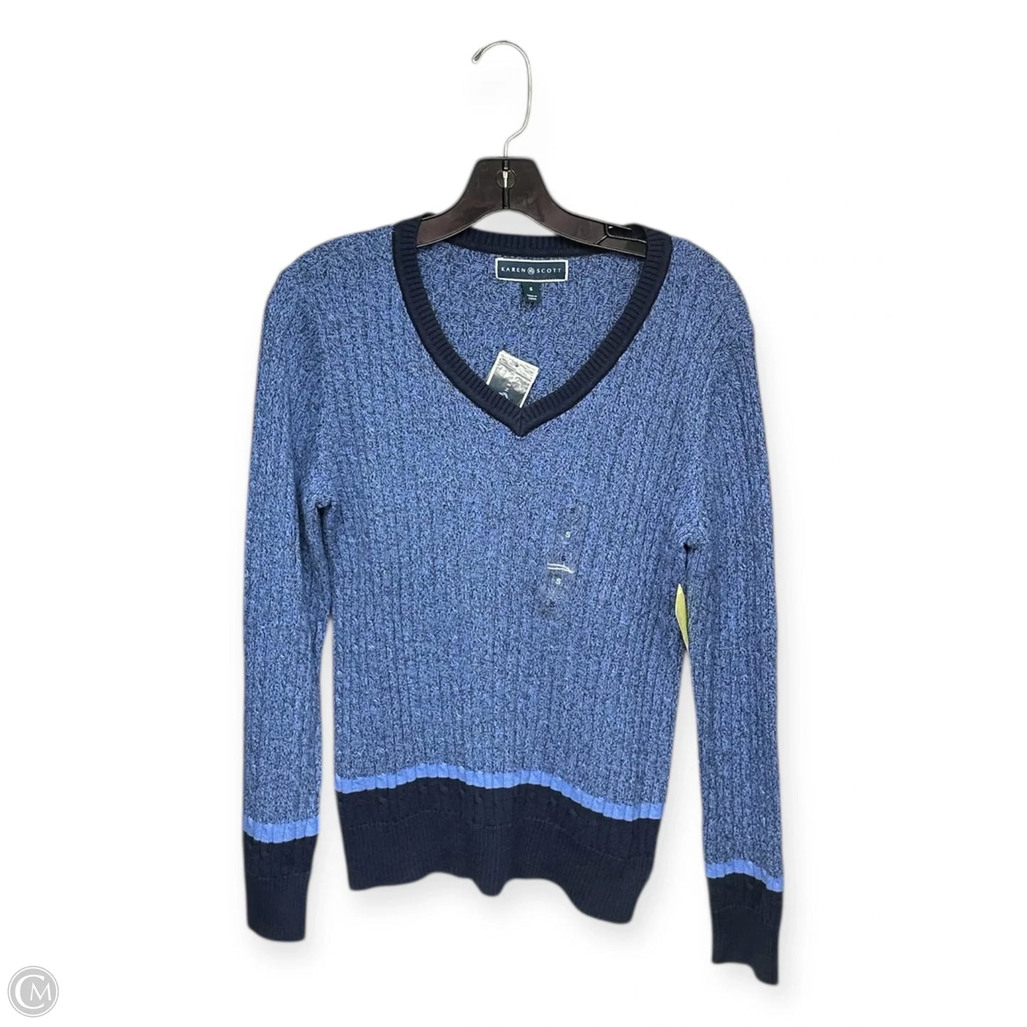 Sweater By Karen Scott In Blue, Size: S