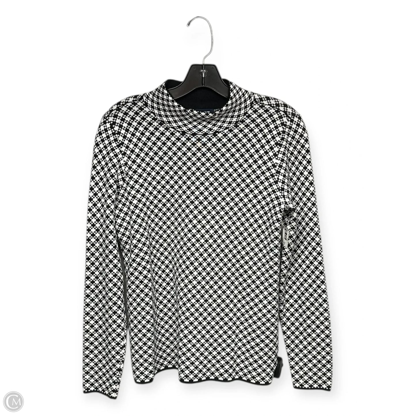 Sweater By Lands End In Black & White, Size: Xs