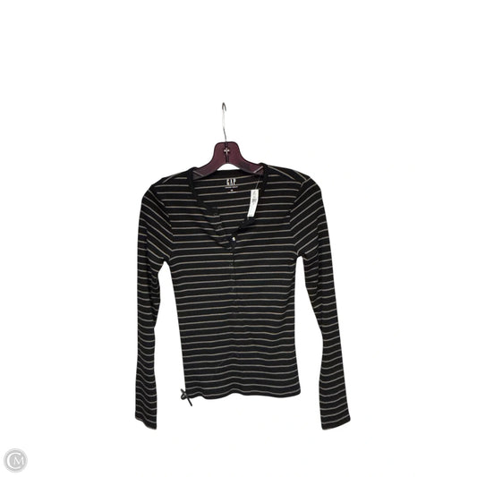 Top Long Sleeve Basic By Gap In Striped Pattern, Size: Xs