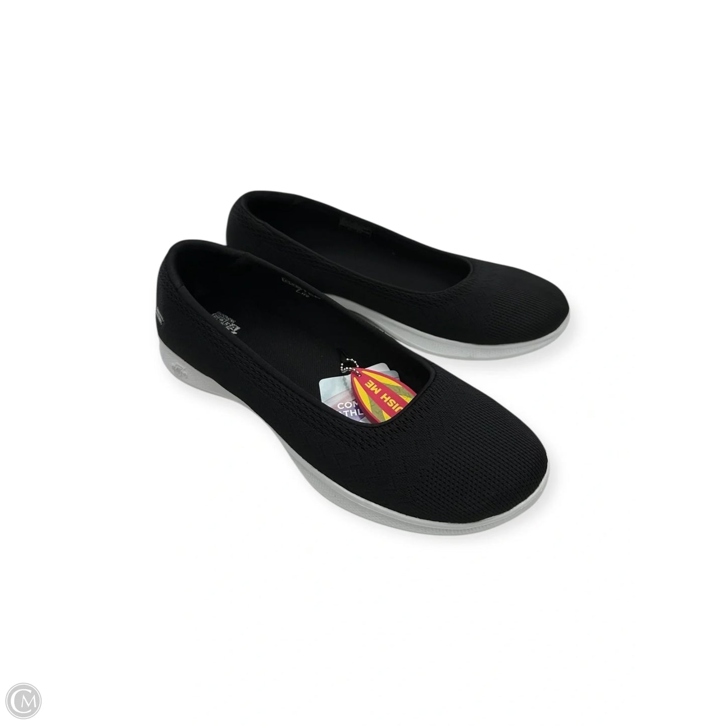 Shoes Flats By Skechers In Black & White, Size: 10