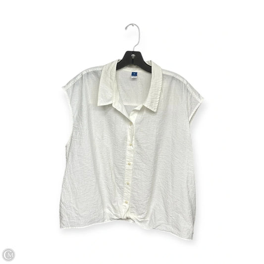 Top Sleeveless By Old Navy In Ivory, Size: Xl