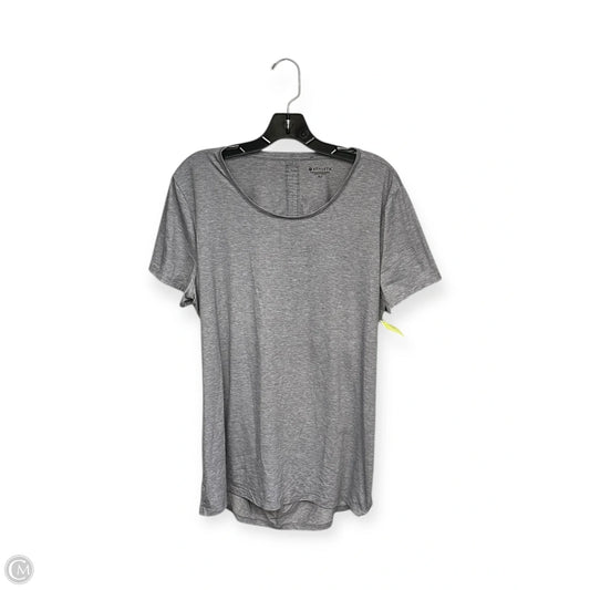 Athletic Top Short Sleeve By Athleta In Grey, Size: Xl