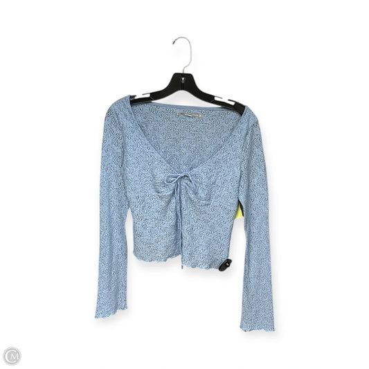 Top Long Sleeve By Kimichi Blue In Blue, Size: L