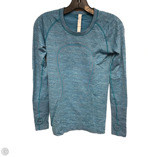 Athletic Top Long Sleeve Crewneck By Lululemon In Teal, Size: 6