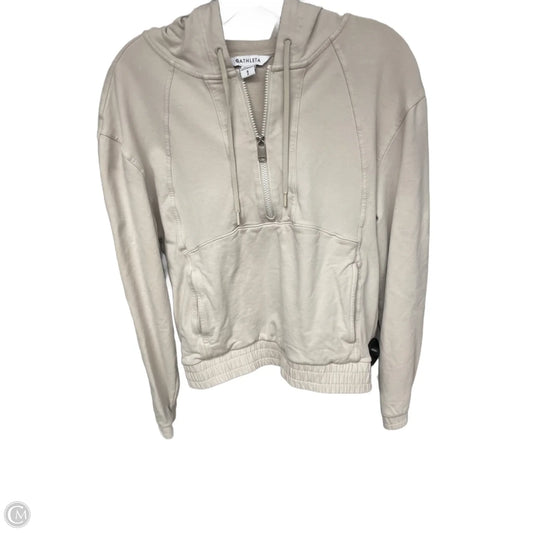 Athletic Sweatshirt Hoodie By Athleta In Beige, Size: S
