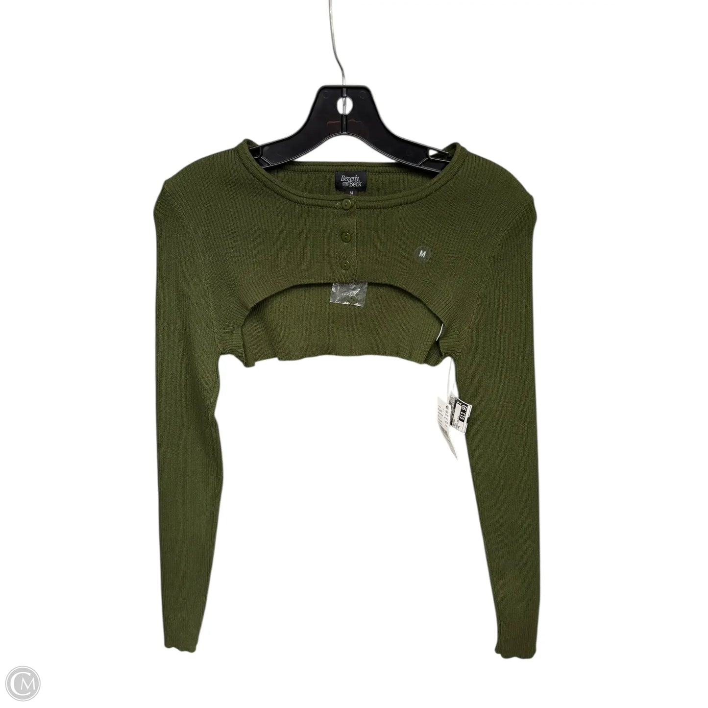 Cardigan By Clothes Mentor In Green, Size: M