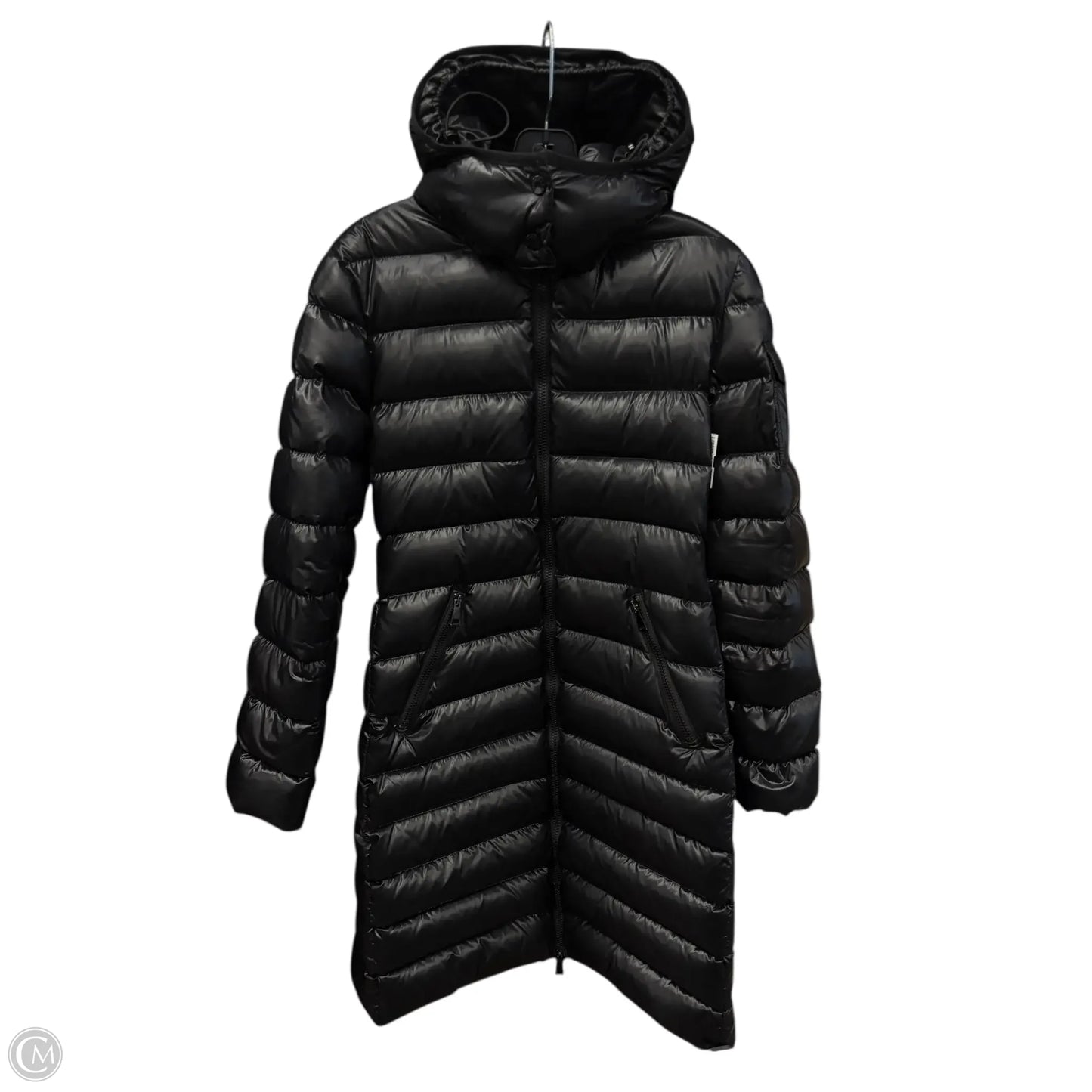 Jacket Luxury Designer By Moncler In Black, Size: 2