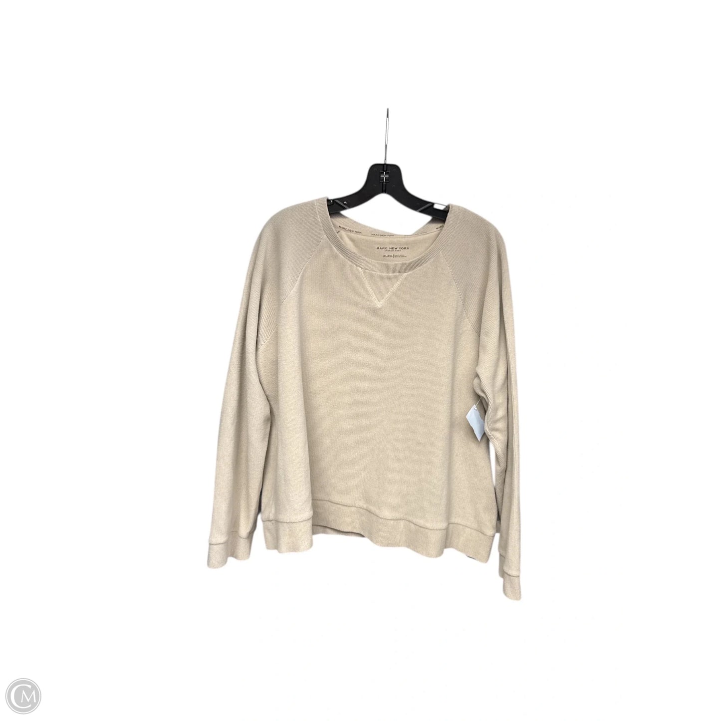 Sweater By Marc New York In Taupe, Size: Xl