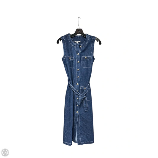 Dress Casual Midi By Clothes Mentor In Blue Denim, Size: Xs