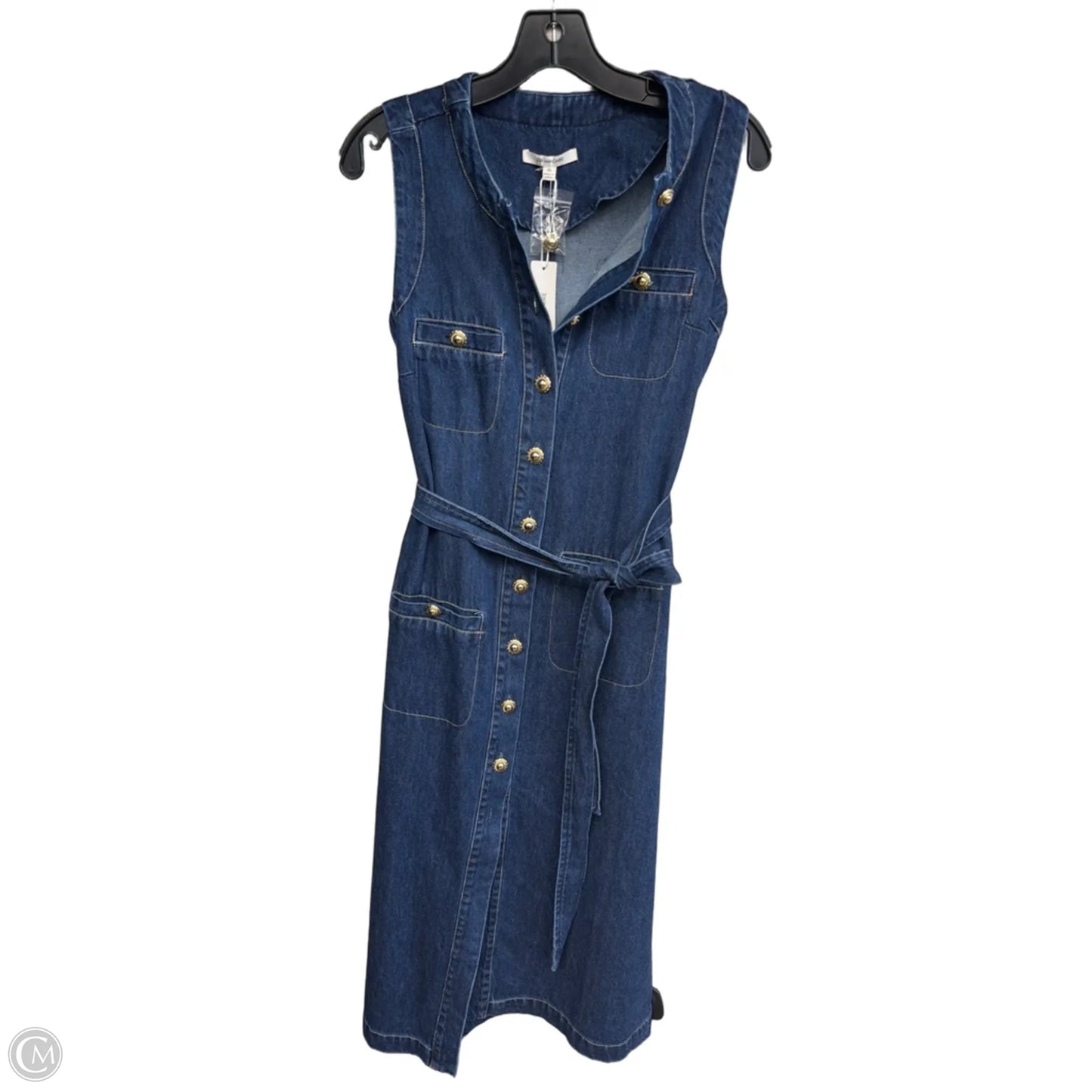 Dress Casual Midi By Zoe & Claire In Blue Denim, Size: Xs