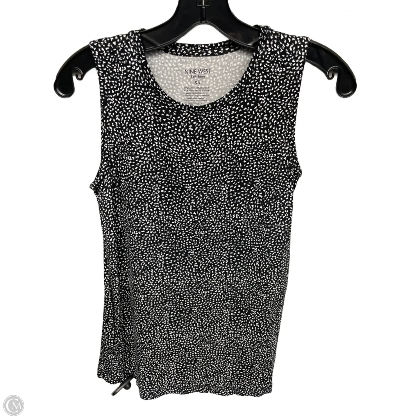Top Sleeveless By Nine West In Black & White, Size: Xs
