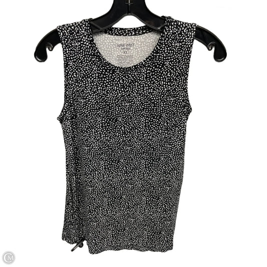 Top Sleeveless By Nine West In Black & White, Size: Xs