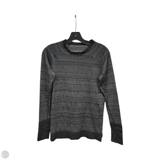 Athletic Top Long Sleeve Crewneck By Lululemon In Black, Size: S