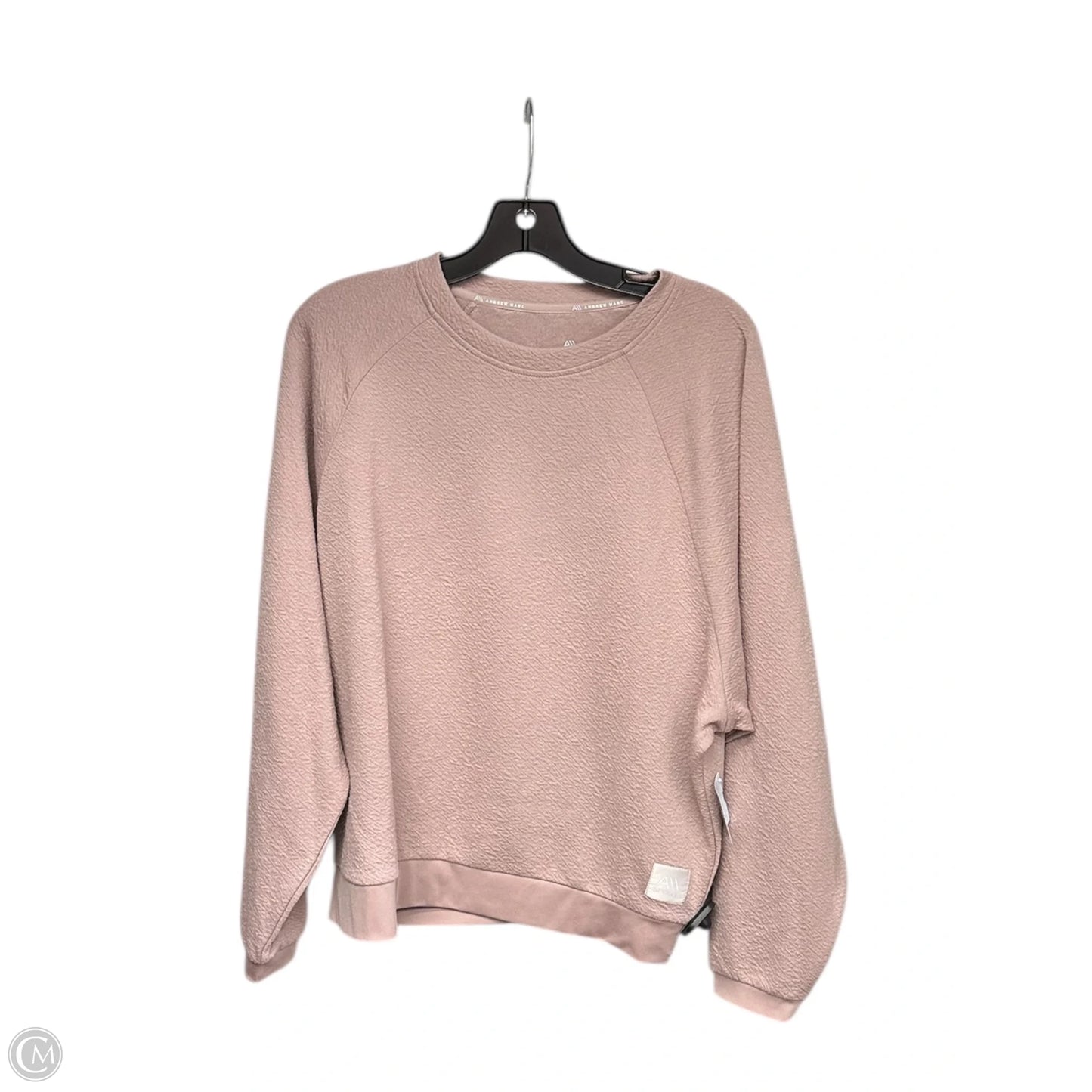 Athletic Sweatshirt Crewneck By Andrew Marc In Pink, Size: M
