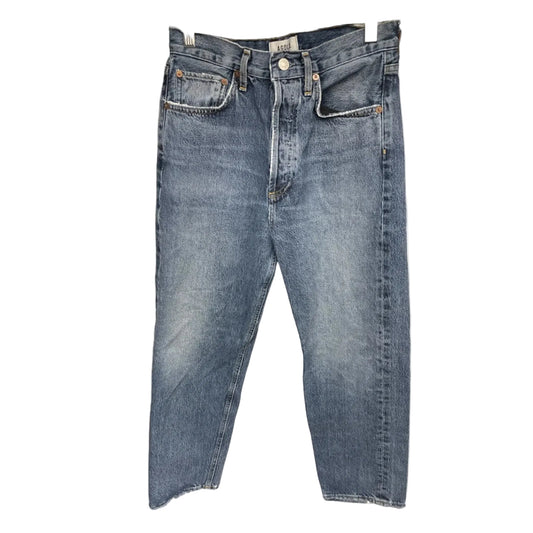 Jeans Straight By Agolde In Blue Denim, Size: 0