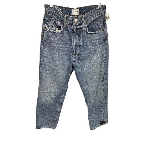 Jeans Straight By Agolde In Blue Denim, Size: 0