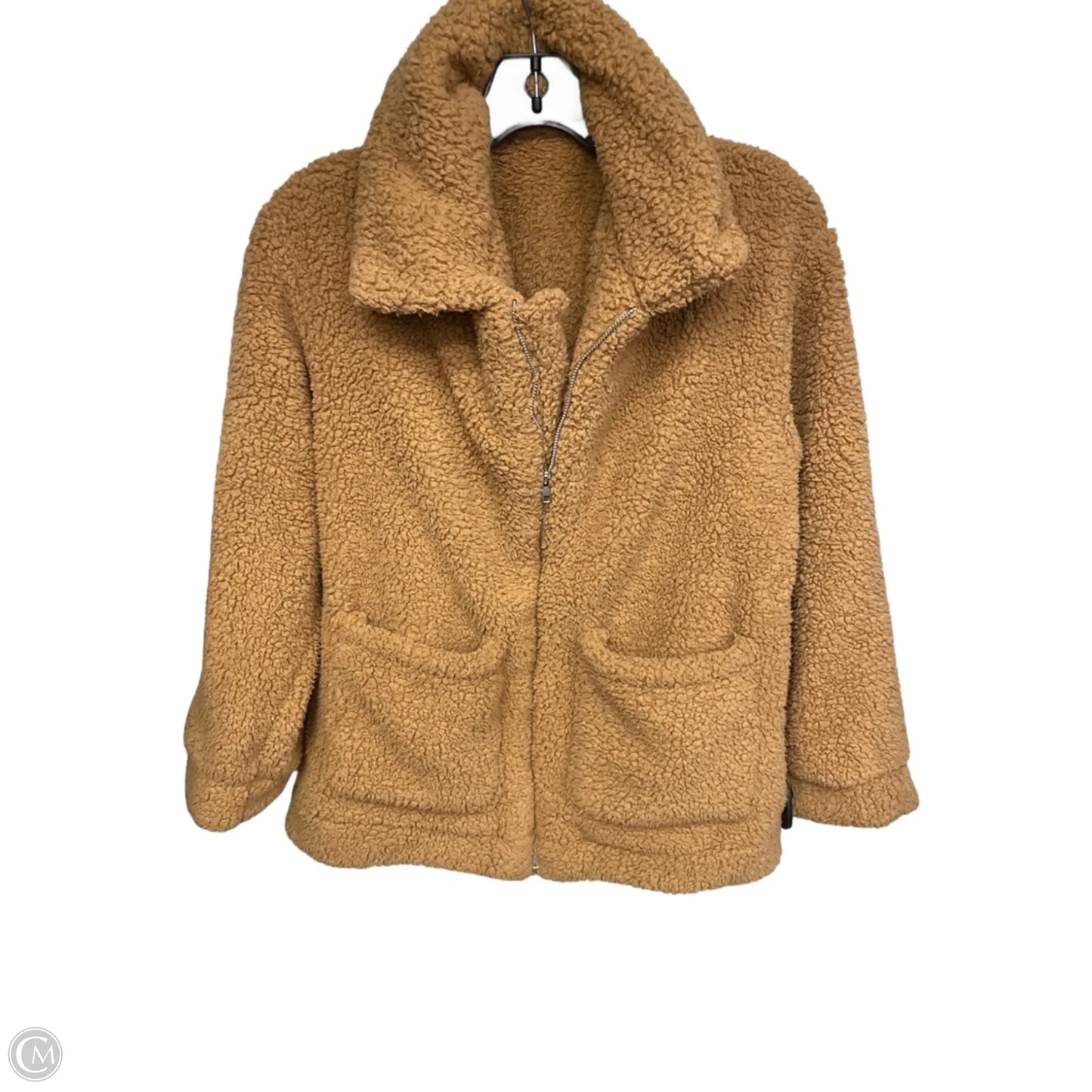 Jacket Faux Fur & Sherpa By Clothes Mentor In Brown, Size: S