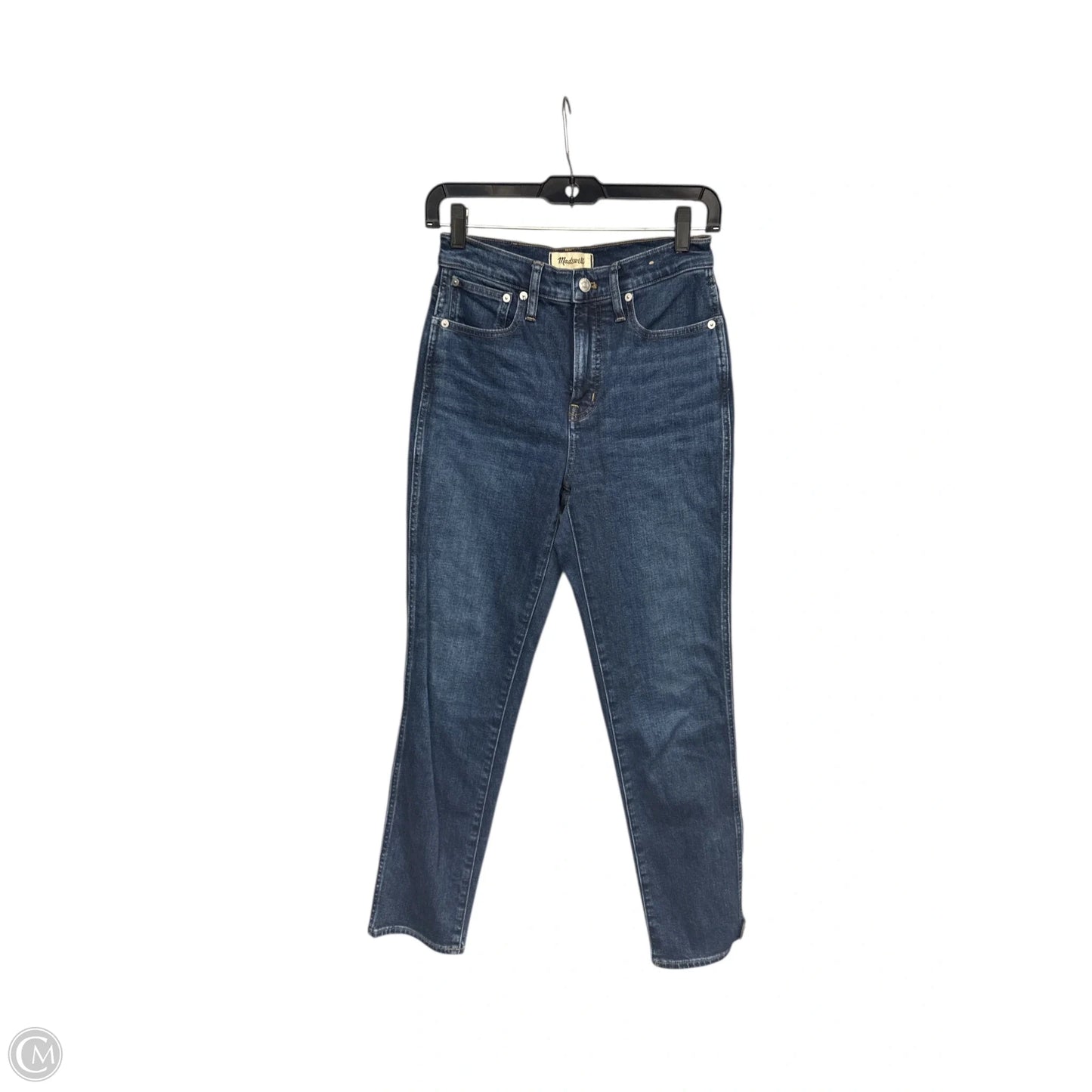 Jeans Straight By Madewell In Blue Denim, Size: 0