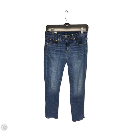 Jeans Straight By Gap In Blue Denim, Size: 6p